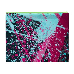 Colorful Splashes Grunge, Abstract Art Cosmetic Bag (XL) from ArtsNow.com Back