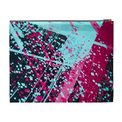 Colorful Splashes Grunge, Abstract Art Cosmetic Bag (XL) from ArtsNow.com Back