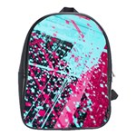 Colorful Splashes Grunge, Abstract Art School Bag (Large)