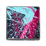 Colorful Splashes Grunge, Abstract Art Memory Card Reader (Square 5 Slot)