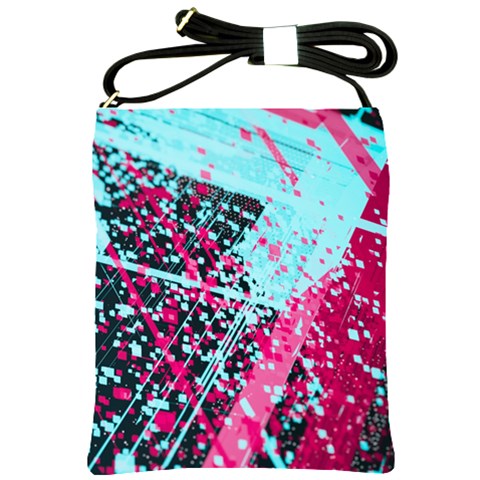 Colorful Splashes Grunge, Abstract Art Shoulder Sling Bag from ArtsNow.com Front