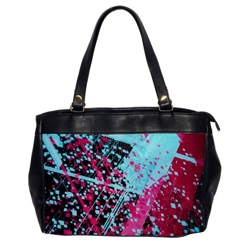 Colorful Splashes Grunge, Abstract Art Oversize Office Handbag from ArtsNow.com Front