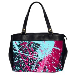 Colorful Splashes Grunge, Abstract Art Oversize Office Handbag (2 Sides) from ArtsNow.com Front