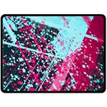 Colorful Splashes Grunge, Abstract Art Fleece Blanket (Large)