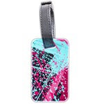 Colorful Splashes Grunge, Abstract Art Luggage Tag (two sides)