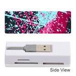 Colorful Splashes Grunge, Abstract Art Memory Card Reader (Stick)