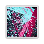 Colorful Splashes Grunge, Abstract Art Memory Card Reader (Square)