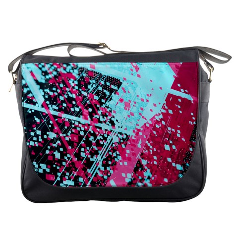 Colorful Splashes Grunge, Abstract Art Messenger Bag from ArtsNow.com Front