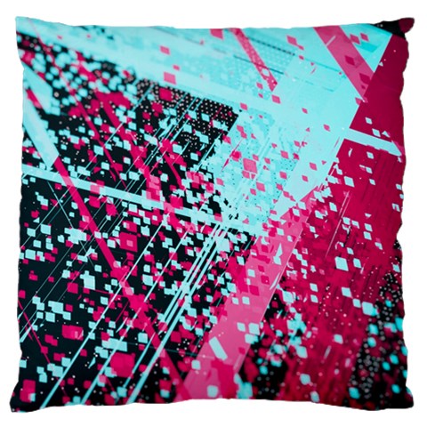 Colorful Splashes Grunge, Abstract Art Large Cushion Case (One Side) from ArtsNow.com Front