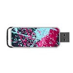 Colorful Splashes Grunge, Abstract Art Portable USB Flash (One Side)