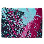 Colorful Splashes Grunge, Abstract Art Cosmetic Bag (XXL)