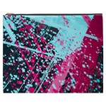 Colorful Splashes Grunge, Abstract Art Cosmetic Bag (XXXL)