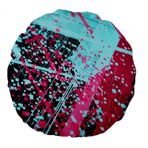 Colorful Splashes Grunge, Abstract Art Large 18  Premium Round Cushions from ArtsNow.com Front