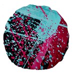 Colorful Splashes Grunge, Abstract Art Large 18  Premium Round Cushions