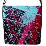 Colorful Splashes Grunge, Abstract Art Flap Closure Messenger Bag (S)