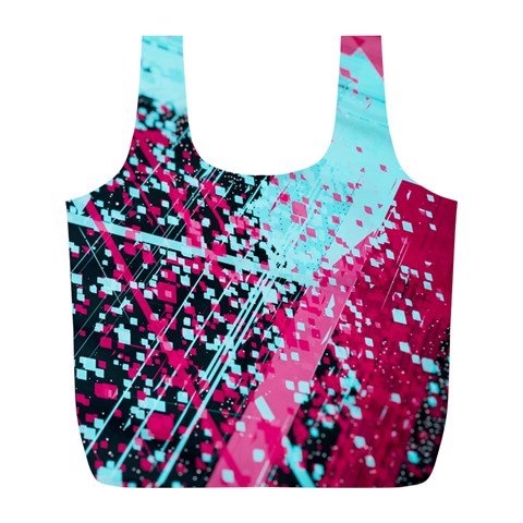 Colorful Splashes Grunge, Abstract Art Full Print Recycle Bag (L) from ArtsNow.com Front