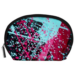 Colorful Splashes Grunge, Abstract Art Accessory Pouch (Large) from ArtsNow.com Front