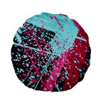 Colorful Splashes Grunge, Abstract Art Standard 15  Premium Flano Round Cushions