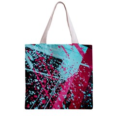 Colorful Splashes Grunge, Abstract Art Zipper Grocery Tote Bag from ArtsNow.com Front