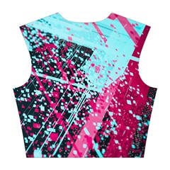 Colorful Splashes Grunge, Abstract Art Cotton Crop Top from ArtsNow.com Back