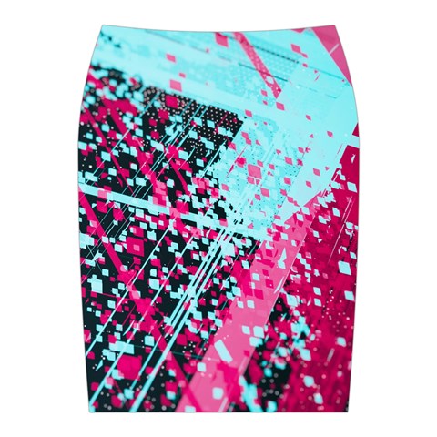 Colorful Splashes Grunge, Abstract Art Midi Wrap Pencil Skirt from ArtsNow.com Back