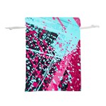 Colorful Splashes Grunge, Abstract Art Lightweight Drawstring Pouch (S)