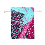 Colorful Splashes Grunge, Abstract Art Lightweight Drawstring Pouch (L)