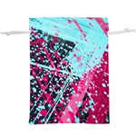 Colorful Splashes Grunge, Abstract Art Lightweight Drawstring Pouch (XL)