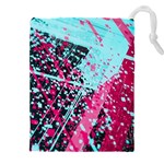 Colorful Splashes Grunge, Abstract Art Drawstring Pouch (4XL)