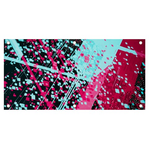 Colorful Splashes Grunge, Abstract Art Banner and Sign 4  x 2  from ArtsNow.com Front