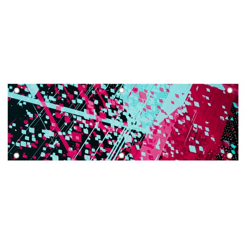 Colorful Splashes Grunge, Abstract Art Banner and Sign 6  x 2  from ArtsNow.com Front