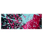 Colorful Splashes Grunge, Abstract Art Banner and Sign 8  x 3 