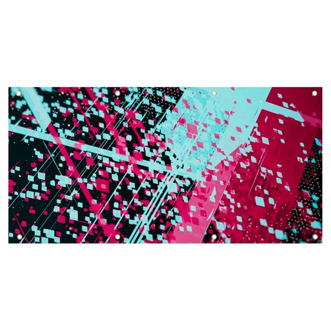 Colorful Splashes Grunge, Abstract Art Banner and Sign 8  x 4  from ArtsNow.com Front