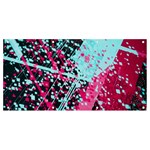 Colorful Splashes Grunge, Abstract Art Banner and Sign 8  x 4 