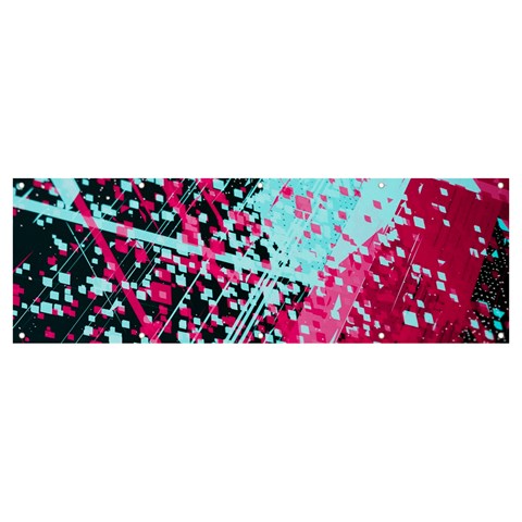 Colorful Splashes Grunge, Abstract Art Banner and Sign 12  x 4  from ArtsNow.com Front