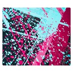 Colorful Splashes Grunge, Abstract Art Premium Plush Fleece Blanket (Small)