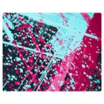 Colorful Splashes Grunge, Abstract Art Premium Plush Fleece Blanket (Medium)