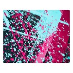 Colorful Splashes Grunge, Abstract Art Premium Plush Fleece Blanket (Large)