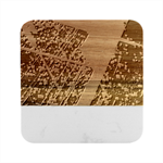 Colorful Splashes Grunge, Abstract Art Marble Wood Coaster (Square)