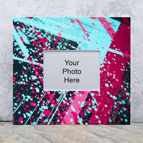 Colorful Splashes Grunge, Abstract Art White Wall Photo Frame 5  x 7  from ArtsNow.com Front