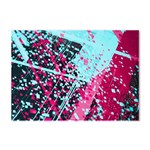 Colorful Splashes Grunge, Abstract Art Crystal Sticker (A4)