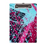 Colorful Splashes Grunge, Abstract Art A5 Acrylic Clipboard