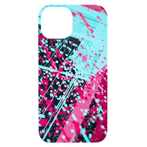 Colorful Splashes Grunge, Abstract Art iPhone 14 Black UV Print Case from ArtsNow.com Front