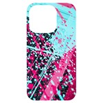 Colorful Splashes Grunge, Abstract Art iPhone 14 Pro Black UV Print Case