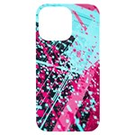 Colorful Splashes Grunge, Abstract Art iPhone 14 Pro Max Black UV Print Case