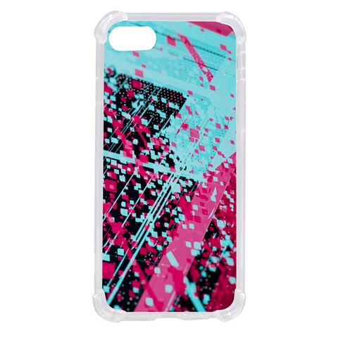 Colorful Splashes Grunge, Abstract Art iPhone SE from ArtsNow.com Front