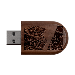 Colorful Splashes Grunge, Abstract Art Wood Oval USB Flash Drive from ArtsNow.com USB