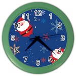 Feliz Natal, Santa, Merry Christmas Color Wall Clock