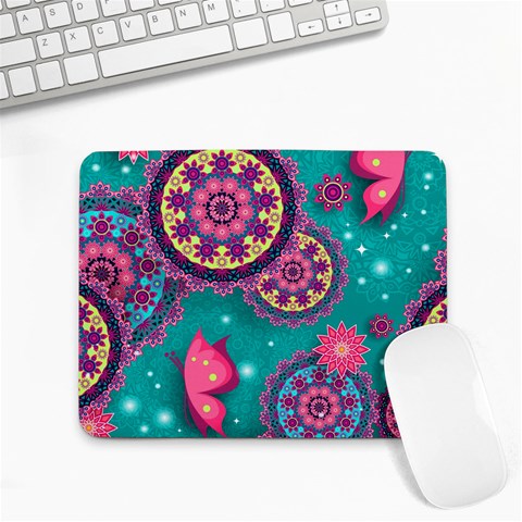 Floral Pattern, Abstract, Colorful, Flow Small Mousepad from ArtsNow.com Front