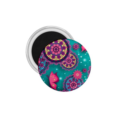 Floral Pattern, Abstract, Colorful, Flow 1.75  Magnets from ArtsNow.com Front